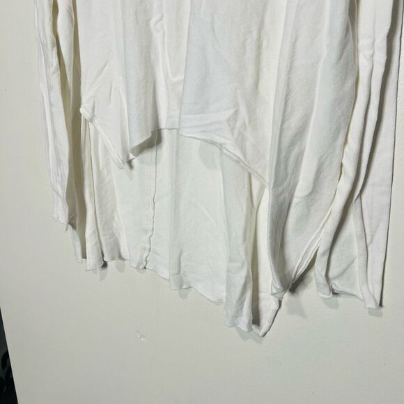 Anthropologie Out From Under White Cotton Hi Low Longsleeve Shirt - Picture 3 of 8
